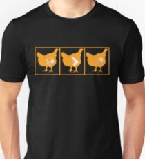 The Chickening - Orange on Black Unisex T-Shirt