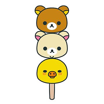 Rilakkuma Bubble Stickers Blue Dango