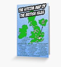 The Sitcom Map of the British Isles Greeting Card