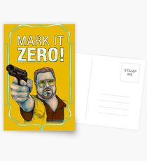 BIG LEBOWSKI- Walter Sobchak- Mark it zero! Postcards