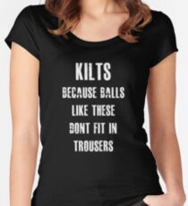 Why Men Wear Kilts Women's Fitted Scoop T-Shirt