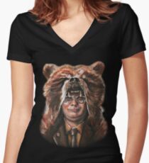 Bear Schrute T-shirt col V femme