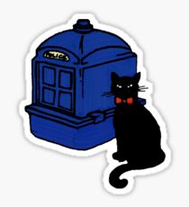 Kitty Who and the T.A.R.D.I.S Sticker