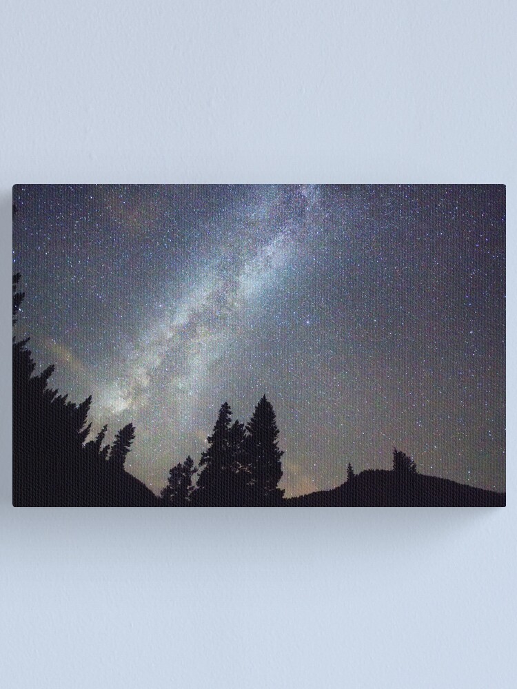 Alternate view of Mountain Milky Way Stary Night View Canvas Print
