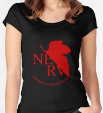 NERV Red Logo Women's Fitted Scoop T-Shirt