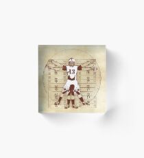 Vitruvian Football Player (Natural Tones) Acrylic Block