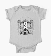 Vitruvian Football Player (B&W Tones) One Piece - Short Sleeve