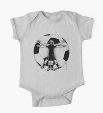 Vitruvian Soccer Player (B&W Tones) One Piece - Short Sleeve