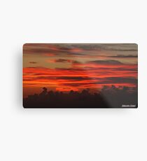 " A Cornish Sunset" Metal Print