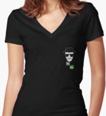 Breaking Bad Heisenberg Logo Women's Fitted V-Neck T-Shirt