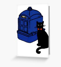 Kitty Who and the T.A.R.D.I.S Greeting Card