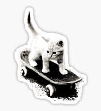 Skater Cat Sticker