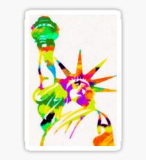 Statue Of Liberty Colorful Abstract Sticker