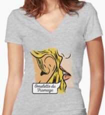 Omelette du fromage Women's Fitted V-Neck T-Shirt