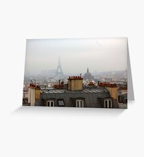 Cloudy day in Paris Greeting Card