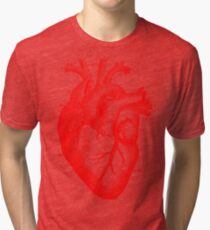 Oversized Anatomical Heart T-Shirt Tri-blend T-Shirt