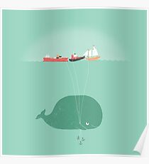 Whale Balloons Poster