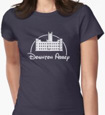 Downton Abbey / Disney //all white artwork// Women's Fitted T-Shirt