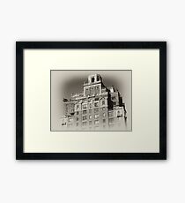 Lámina enmarcada New York City Building, old sepia postcard