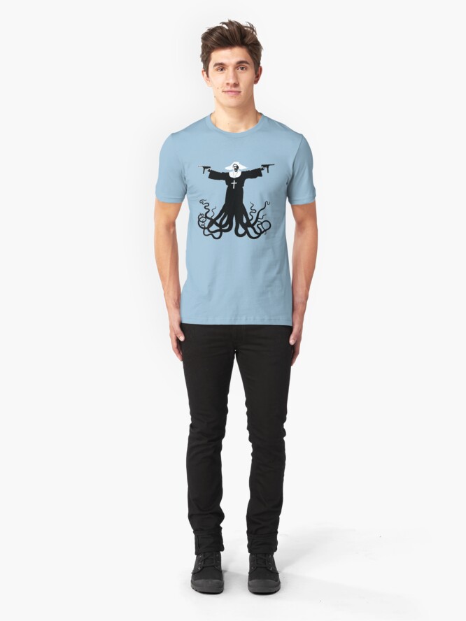Alternate view of Killer Octo Nun ( aka World Peace) Slim Fit T-Shirt