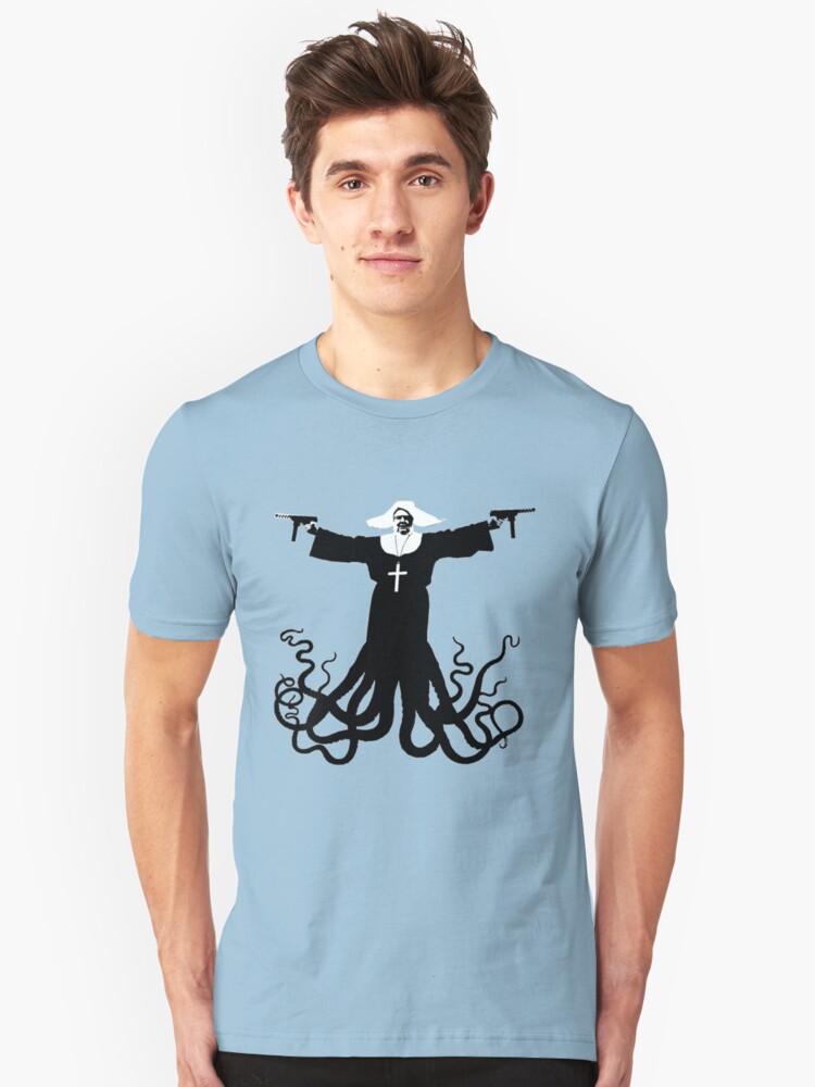Alternate view of Killer Octo Nun ( aka World Peace) Slim Fit T-Shirt