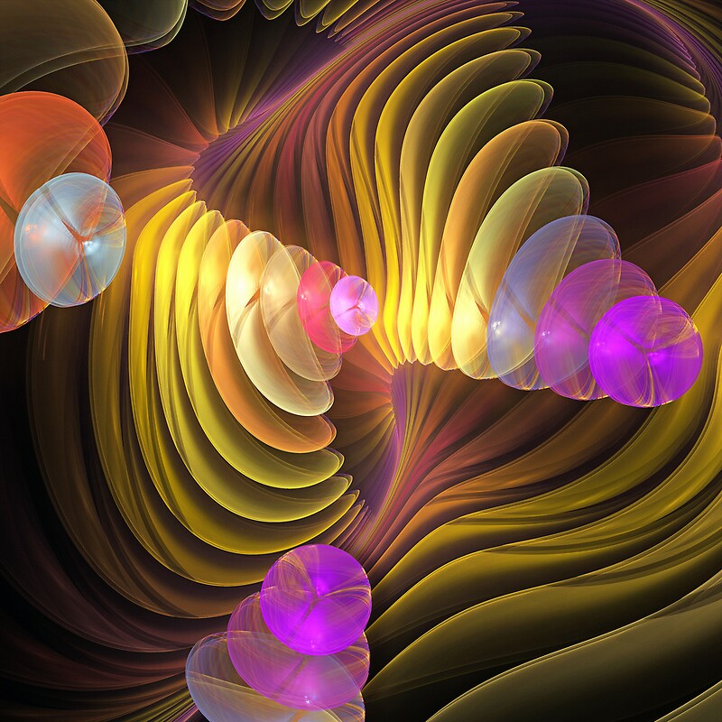 "Blowing Jelly Bubbles, abstract fractal art" by walstraasart | Redbubble