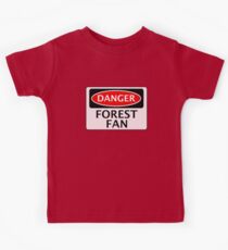 DANGER NOTTINGHAM FOREST, FOREST FAN, FOOTBALL FUNNY FAKE SAFETY SIGN Kinder T-Shirt