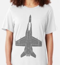 McDonnell Douglas F-18 Hornet Slim Fit T-Shirt