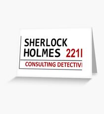 Sherlock Holmes Street Sign Greeting Card