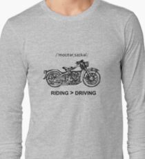 Motorcycle Cruiser Style Illustration Long Sleeve T-Shirt