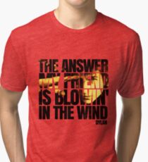 Bob Dylan blowin' in the wind Tri-blend T-Shirt