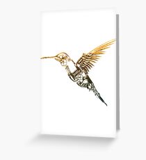 Steampunk Humming Bird Greeting Card