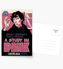 Vintage Poster - A Study In Pink Postcards