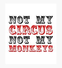 Not my circus not my monkeys Photographic Print