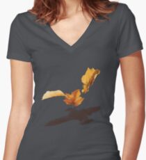 Leaf on the Wind Women's Fitted V-Neck T-Shirt