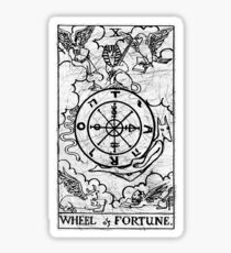 Wheel of Fortune Tarot Card - Major Arcana - fortune telling - occult Sticker