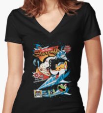 Starpuffs Women's Fitted V-Neck T-Shirt
