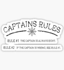 Captains Rules Stroke Sticker