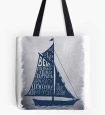 Great Gatsby Boat Quote Tote Bag