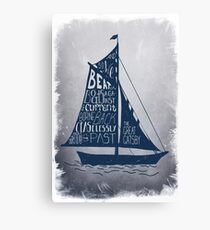 Great Gatsby Boat Quote Canvas Print