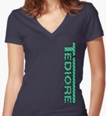 Tediore Carbon Logo Women's Fitted V-Neck T-Shirt