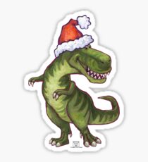 Tyrannosaurus Christmas Sticker