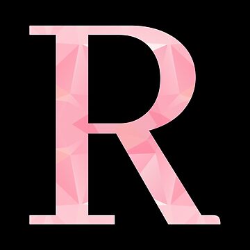 Letter R Pink Favorite Initial Monogram Zip Hoodie