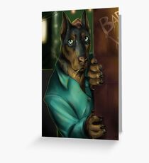 Detective Doberman Greeting Card