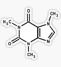 CAFFEINE molecule coffee funny NERD Sticker