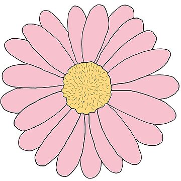 Pink Daisy Stickers, Pink Daisy Labels