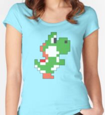 Super Mario Maker - Yoshi Costume Sprite Women's Fitted Scoop T-Shirt