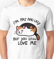 Lazy Cat, Calico Unisex T-Shirt