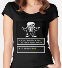 Undertale - Sans Skeleton - Undertale T shirt Women's Fitted Scoop T-Shirt