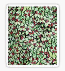 Pegatina Festive Christmas holly wreath